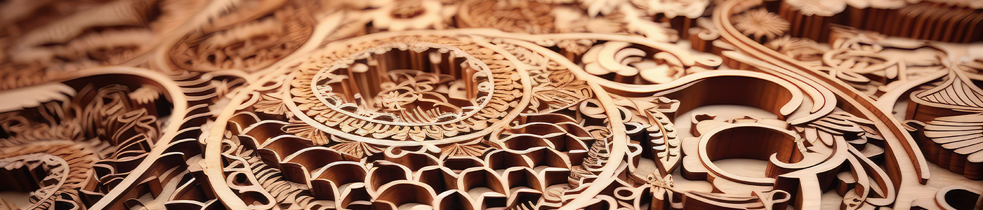 Engraving in layers wood