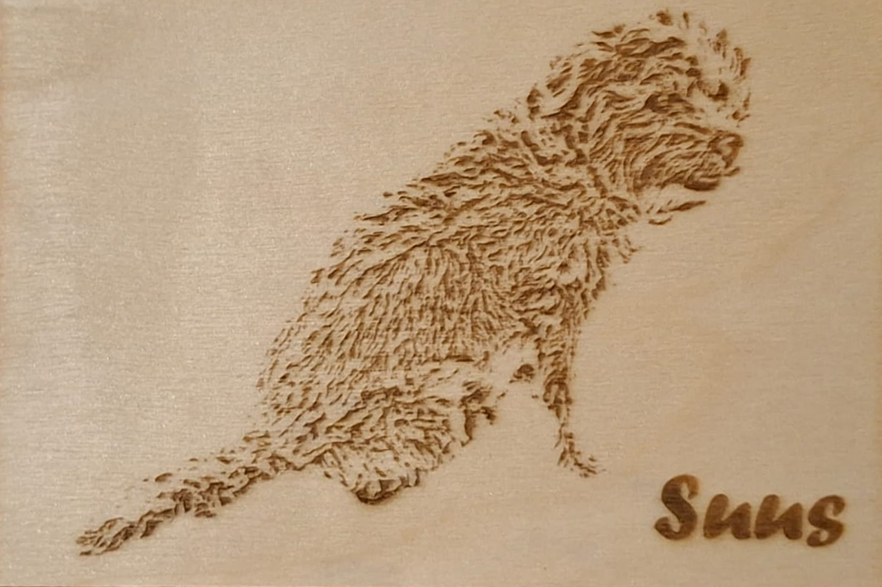 Dog picture with name